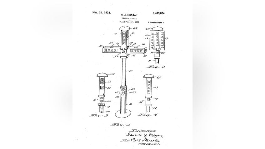 The patent for Garrett Morgan's traffic signal