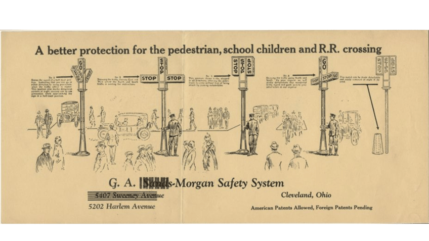 An ad for Morgan's traffic signal promotes enhanced safety for children