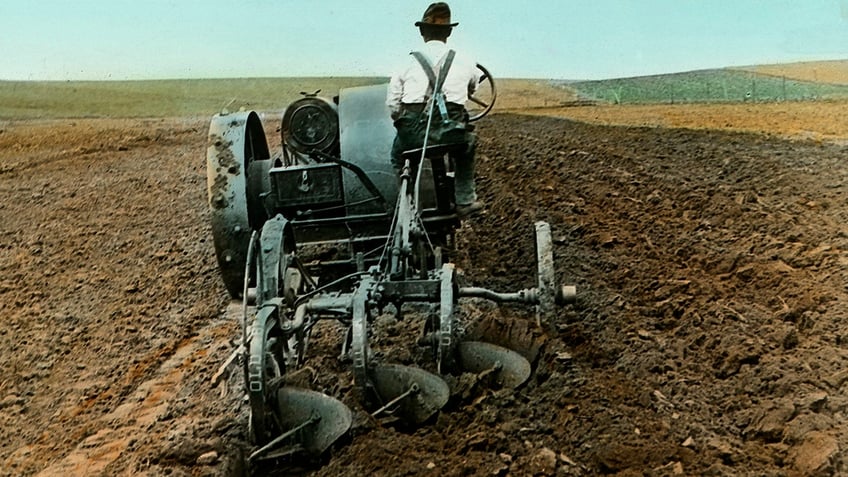 Man on tractor