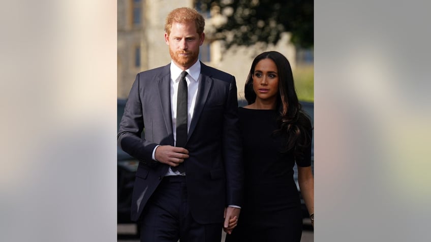 Prince Harry and Meghan Markle after the Queen's death