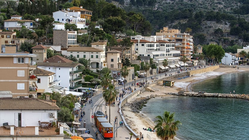 An aerial view of Mallorca in Spain.