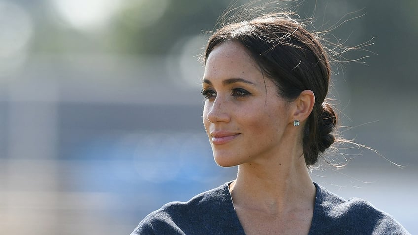 Close up profile of Meghan Markle