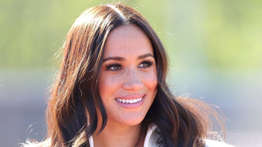 A close-up of Meghan Markle smiling