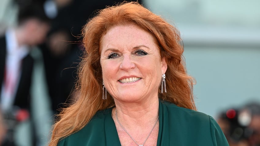 Sarah Ferguson wears green dress at Venice Film Festival