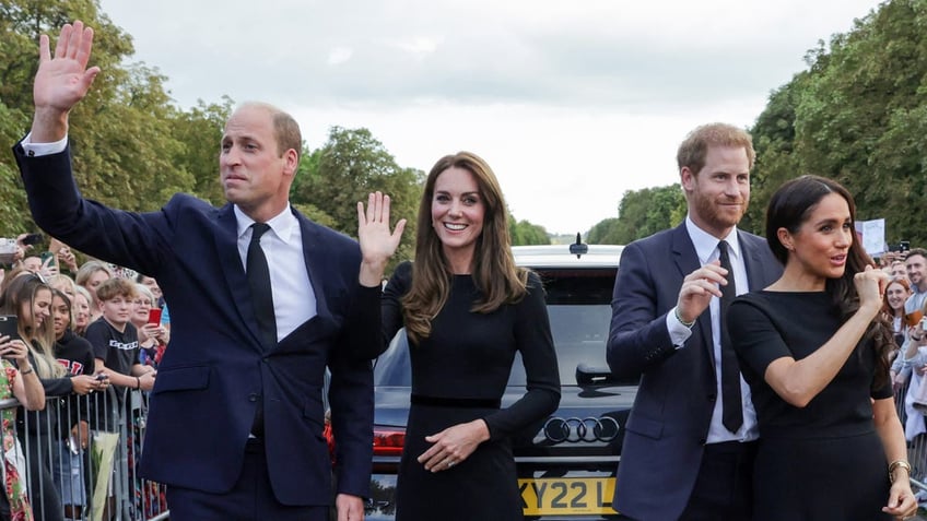 William, Harry, Meghan and Kate together after the queen's death