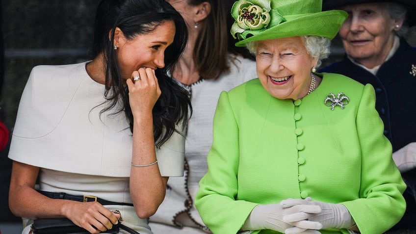 Meghan Markle and Queen Elizabeth II royal engagement