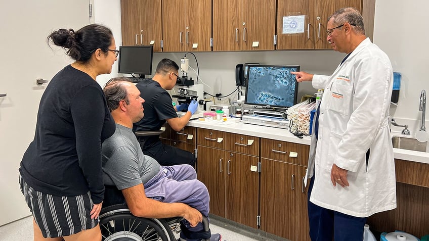 a patient in the lab with dr. ibrahim