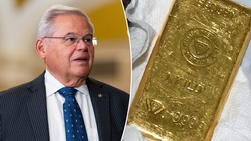 Menendez and gold bar