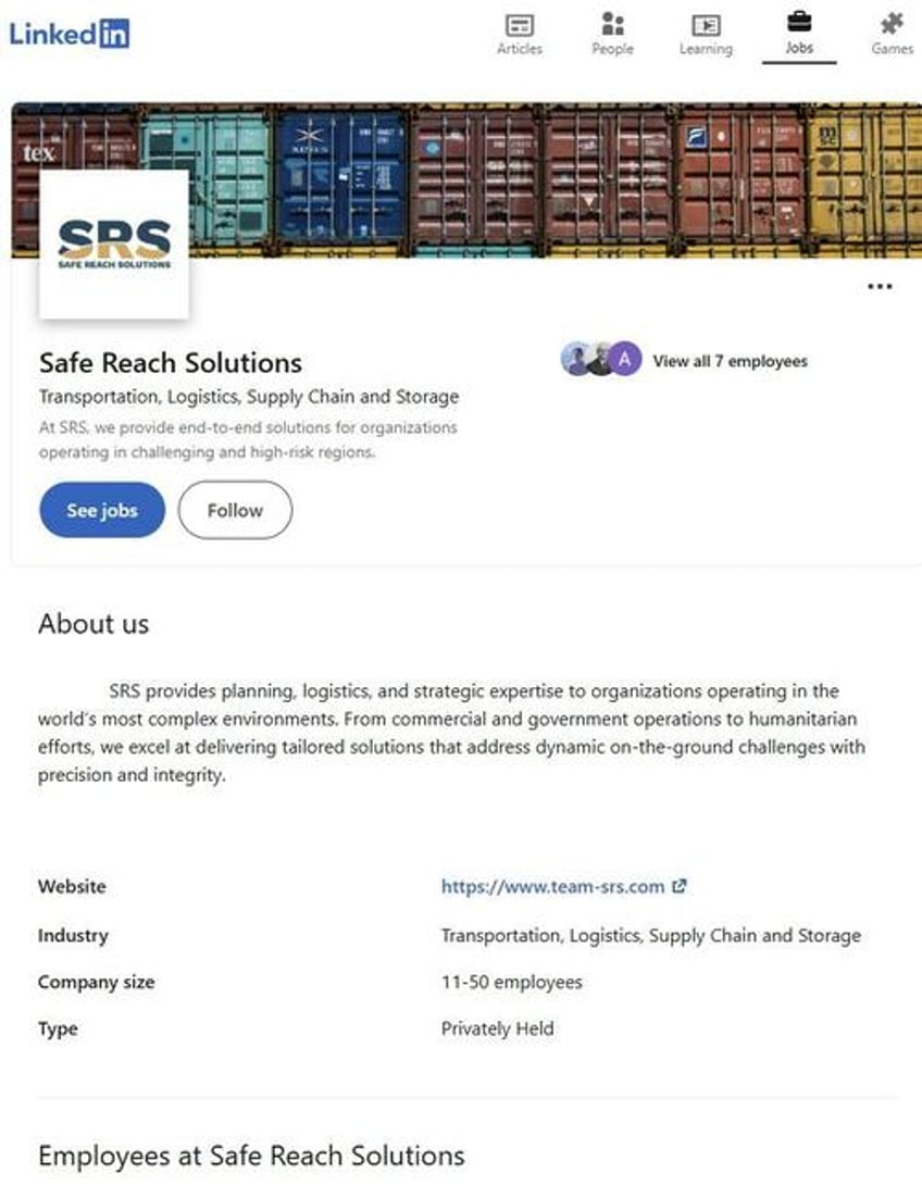 mercenary firm set to oversee gaza aid for israel goes on linkedin hiring spree