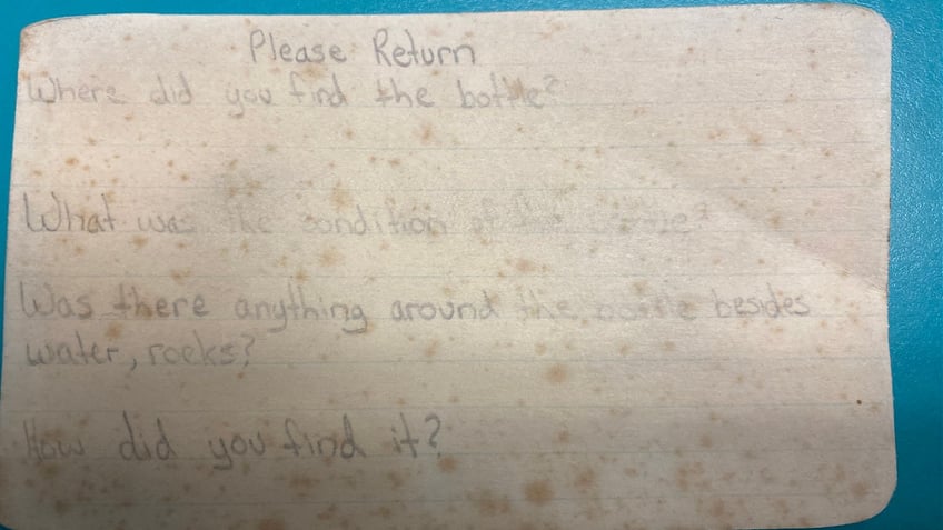message in a bottle written by massachusetts 5th grader found in france 26 years later