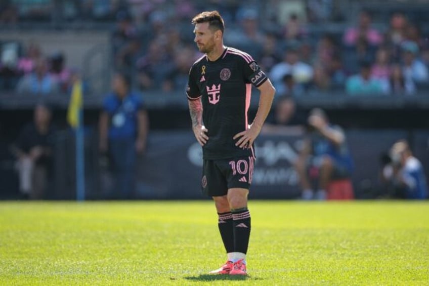 Inter Miami's Lionel Messi was left frustrated after his side conceded a late equaliser in