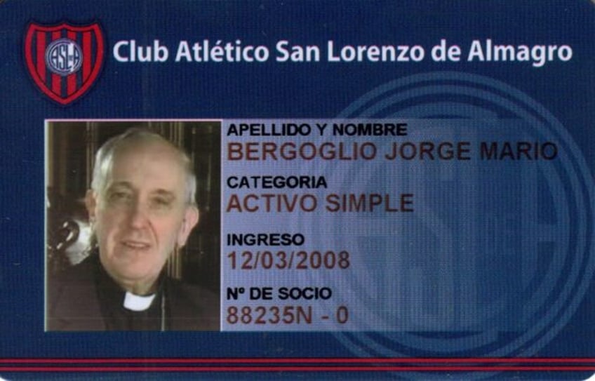 Pope Francis, formerly Argentine cardinal Jorge Mario Bergoglio held membership of the San