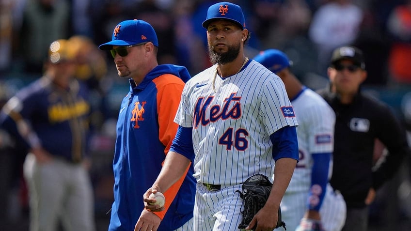 Yohan Ramirez walks off