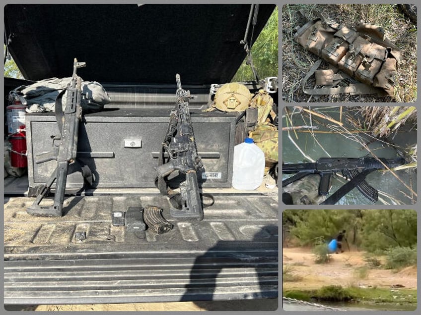 mexican cartel weapons found on border along texas bank of rio grande