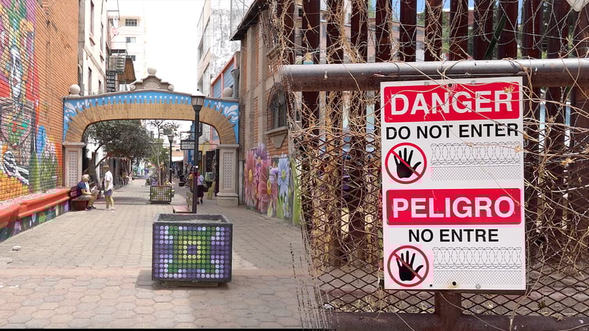 Nogales, Mexico and border wall