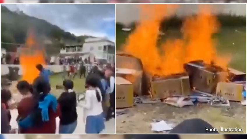 mexican parents blaze textbooks infected with virus of communism in fiery protest against gender ideology