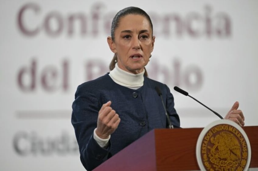 Mexico's President Claudia Sheinbaum, seen here in early February, has pledged to collabor