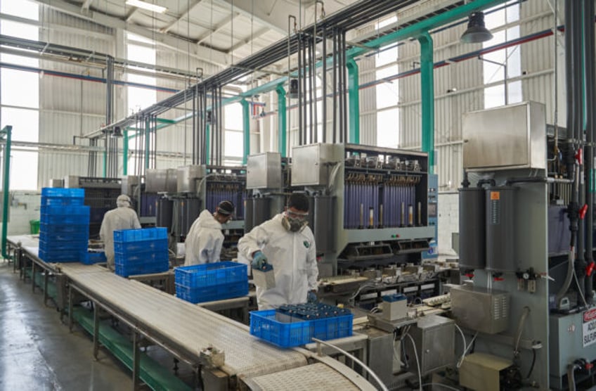 Workers at the Leoch International Technology Ltd. factory in Saltillo, Coahuila, Mexico,