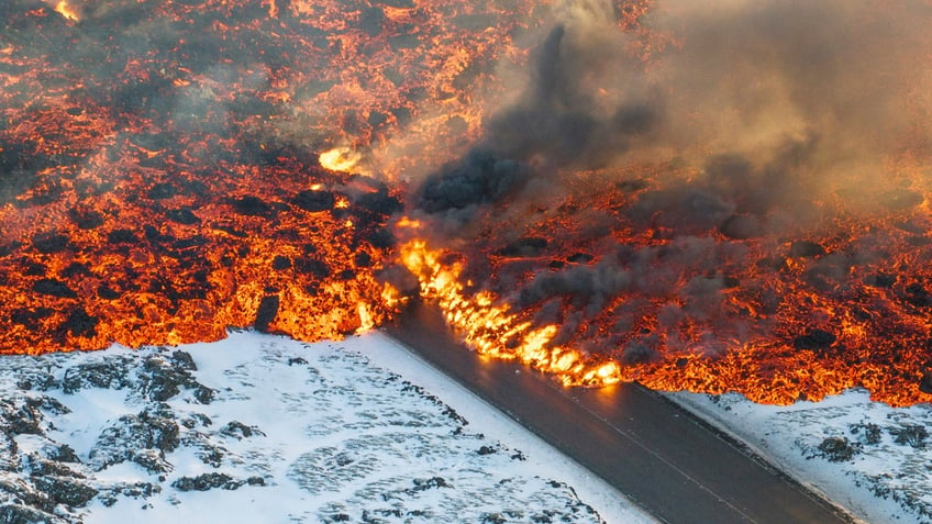 Lava flow in Iceland