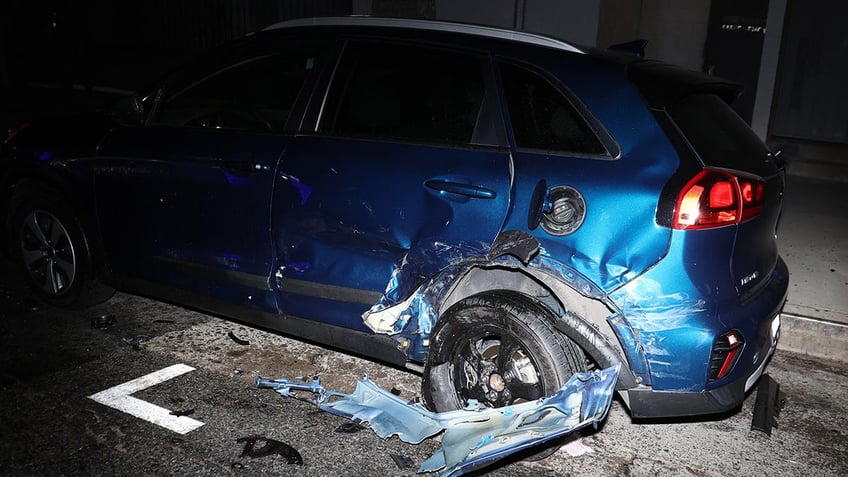 michael b jordans ferrari crashes in hollywood