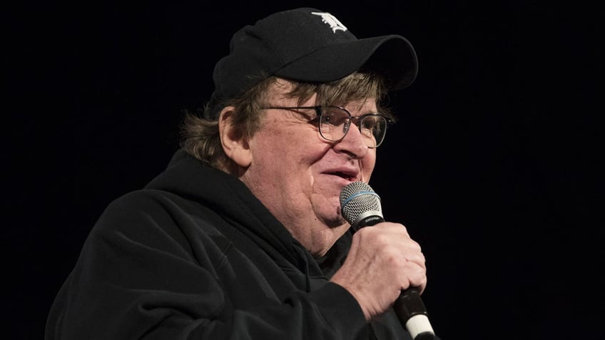 Michael Moore at campaign event