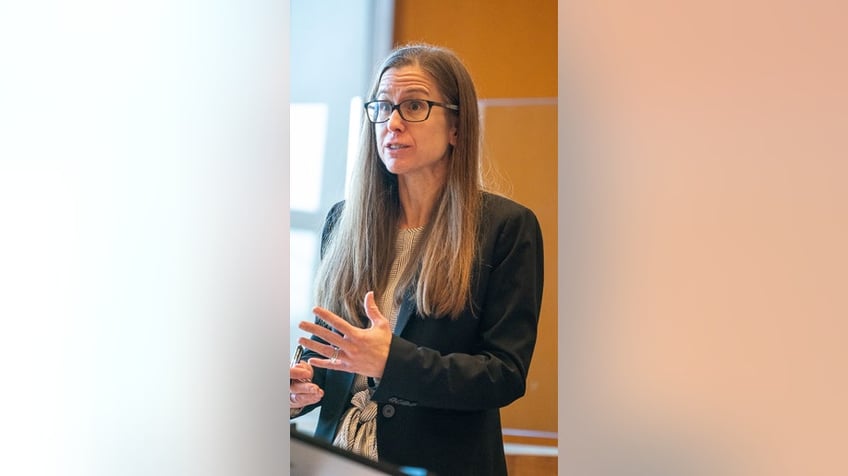 Prosecutor Michelle Manning addresses the court during the second day of Michelle Troconis’ trial