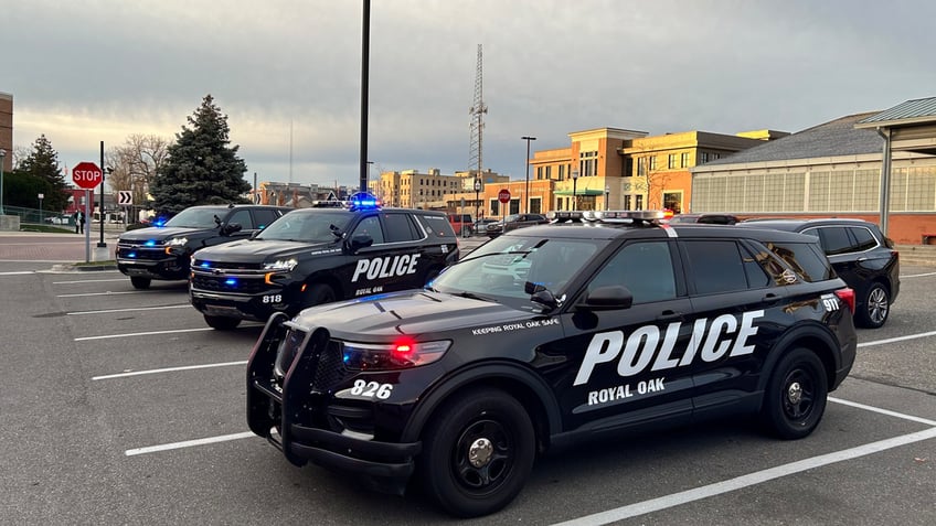 Several Royal Oak Police Department vehicles