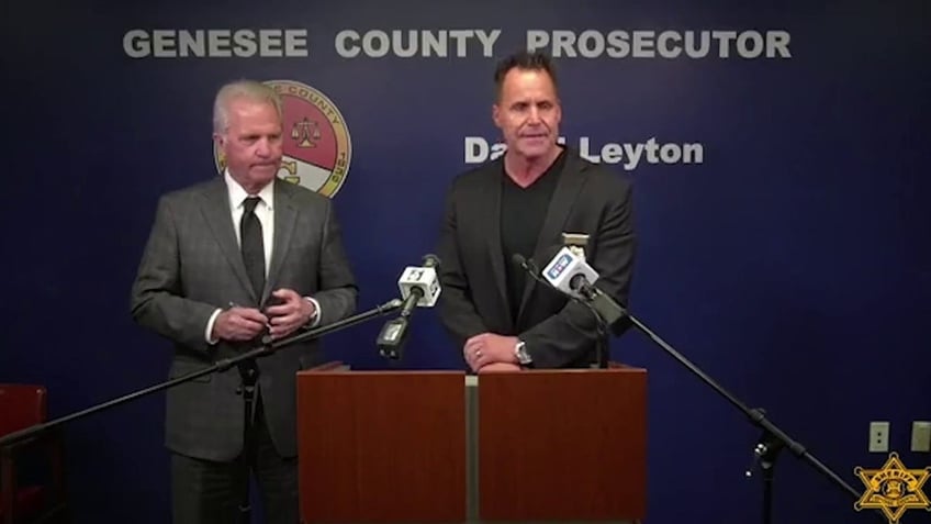 Genesee County Sheriff Chris Swanson, right, and Prosecutor David Leyton
