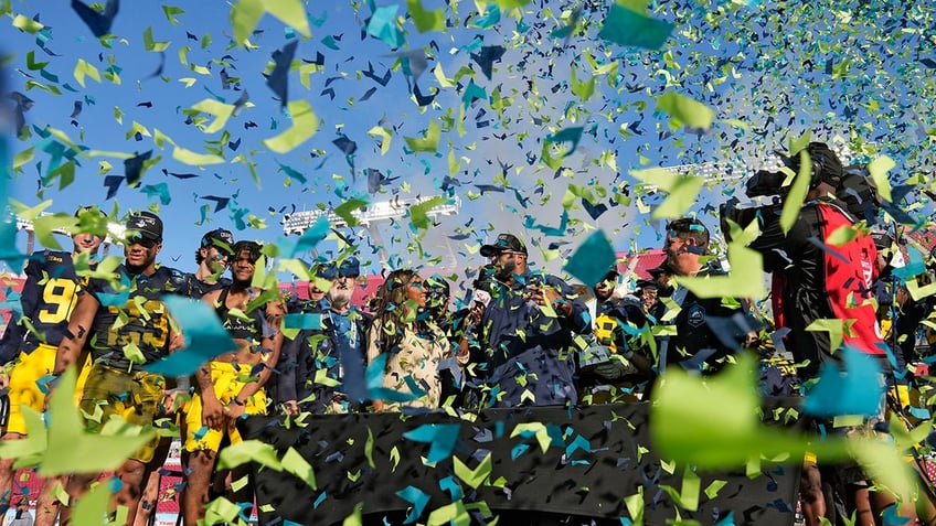 Confetti flies as Michigan celebrates