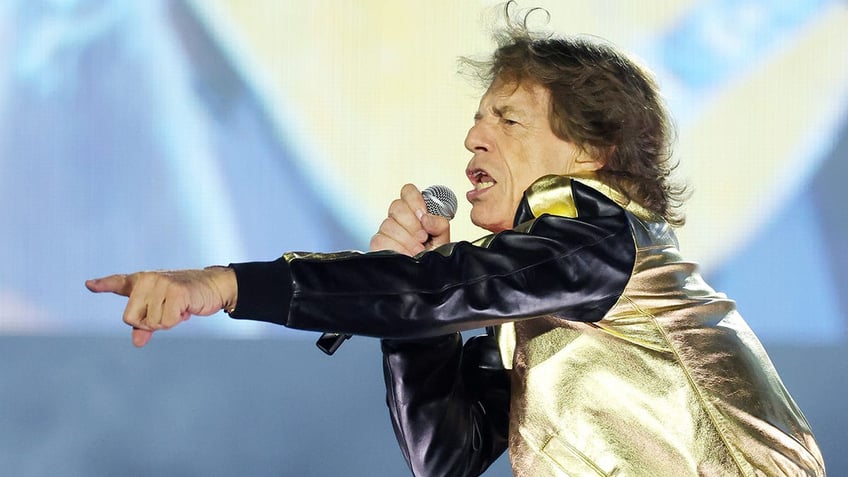 Mick Jagger performing