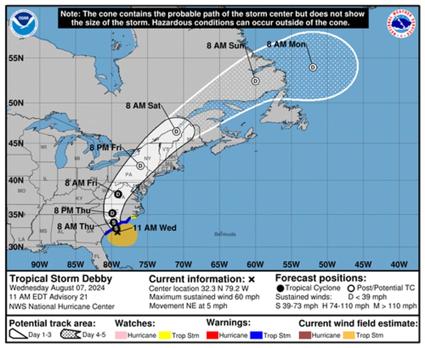 mid atlantic northeast in crosshairs of tropical storm debby