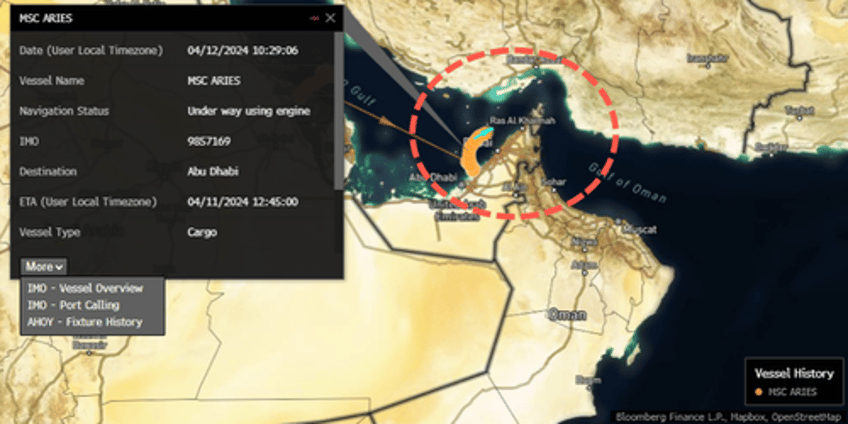 middle east crisis container ship hijacked near strait of hormuz amid soaring iran tensions