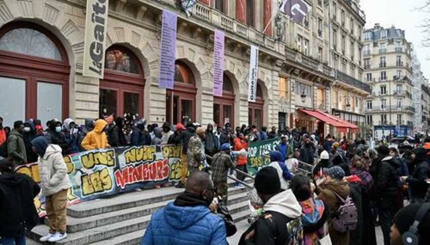 migrants crashed woke paris theaters refugee seminar weeks later 300 wont leave