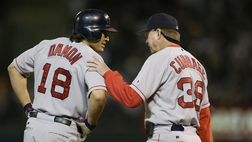 Mike Cubbage and Johnny Damon