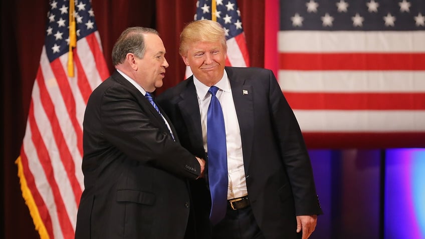 Mike Huckabee and Donald Trump