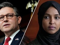 Mike Johnson hits back at Ilhan Omar’s ‘absurd’ criticism of his Columbia visit