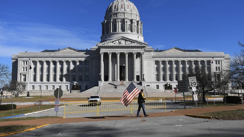 front of the Missouri State Capitol