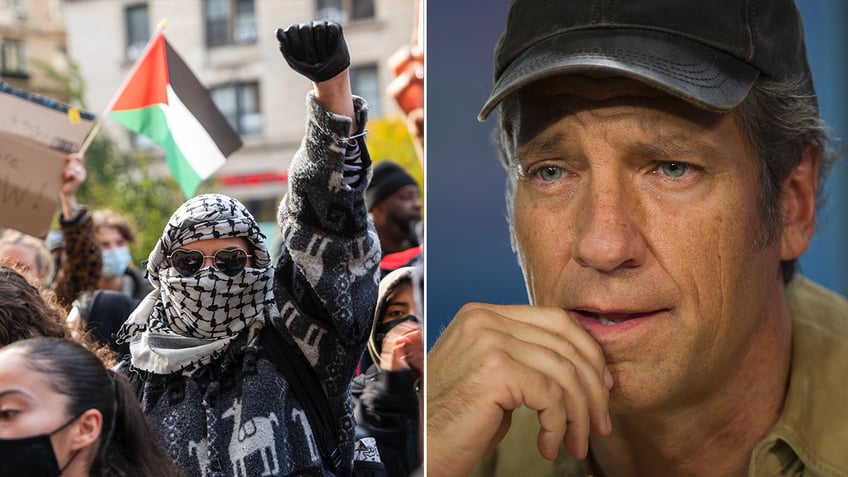 Anti-Israel protesters and Mike Rowe
