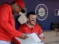 Mike Trout is going on the injured list again with a bone bruise in his left knee