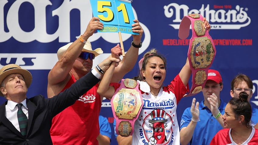 Miki Sudo celebrates 