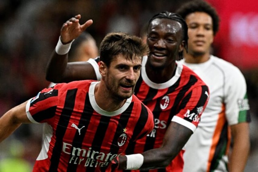 Matteo Gabbia (L) and Tammy were among the goals for AC Milan on Saturday