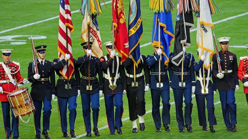 Military color guard super bowl