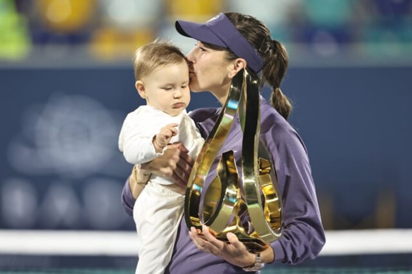 'So blessed': Belinda Bencic celebrates with her daughter after defeating Ashlyn Krueger t