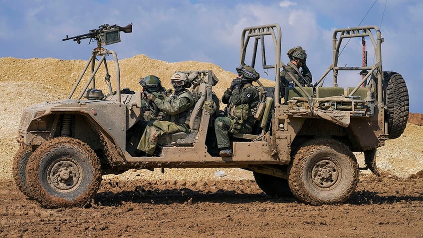 Israeli soldiers near Gaza