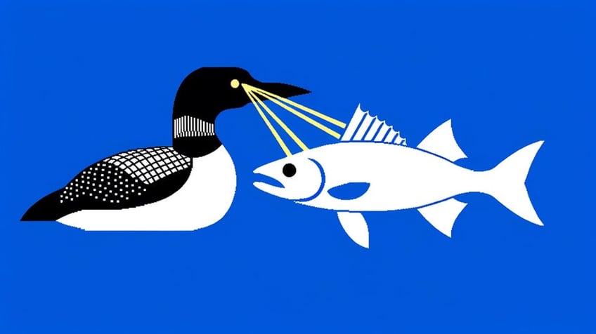 loon fish laser flag