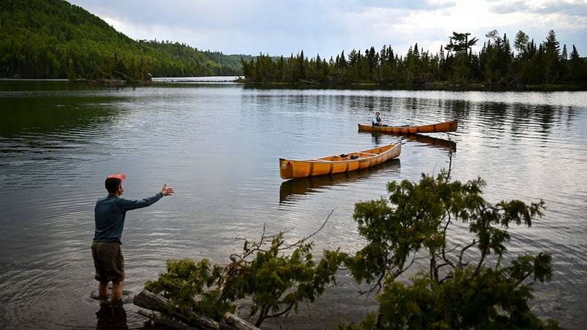 People enjoying the Boundary Waters Canoe Area.