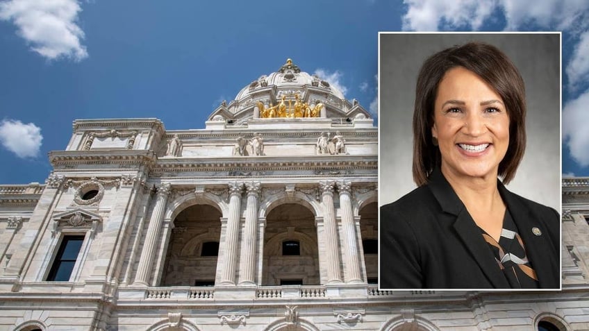 Speaker Demuth, inset; Minnesota capitol, main image