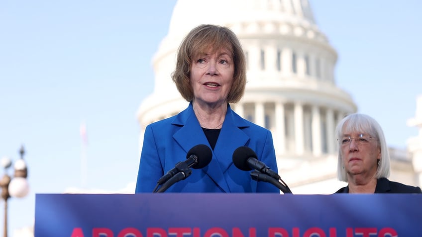 Tina Smith speaking at an event
