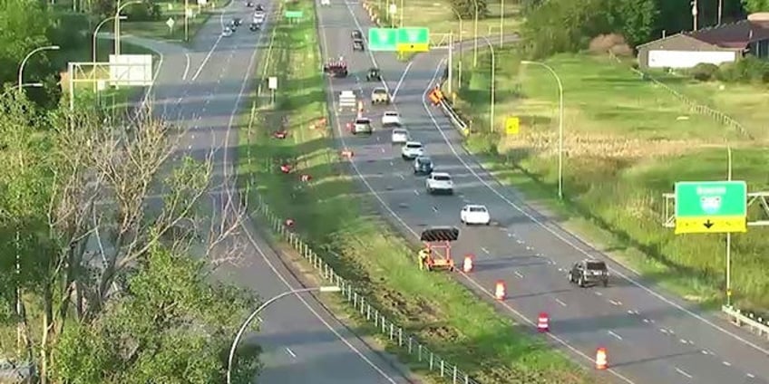 minnesota video shows traffic barrel striking construction worker as motorist plows through closed lane