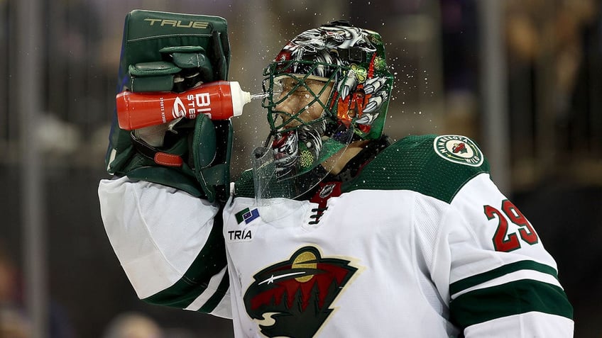 minnesota wild goalie barred from wearing native american heritage night mask during warmups